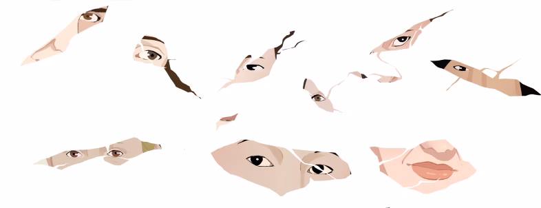 Illustrations de visages de femmes scientifiques