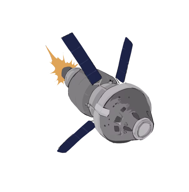 Illustration d'un satellite en orbite